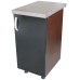 Corp inferior cu 1 Usa Zebra, Wenge / Negru si blat Beton 40 x 85 x 60